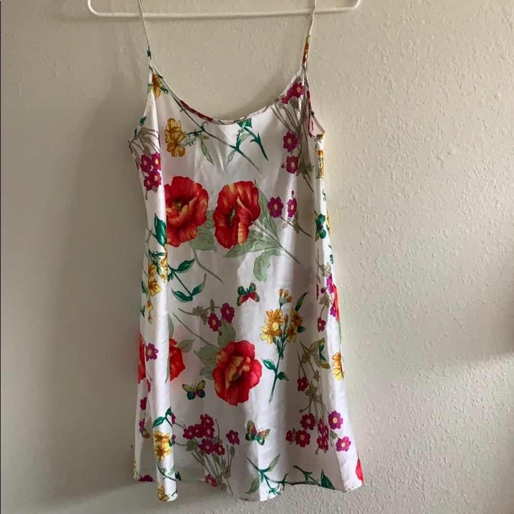 Floral silk dress
